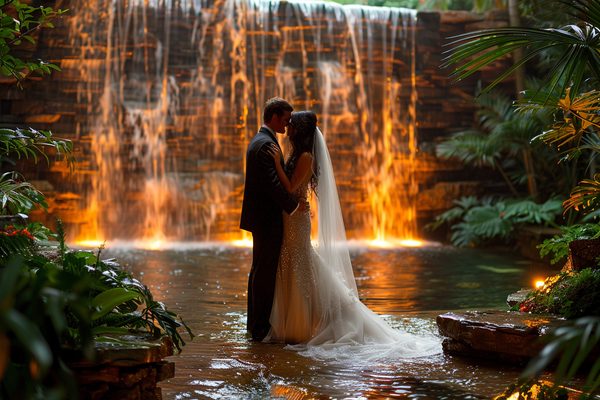 Éblouissez votre mariage avec une cascade artificielle